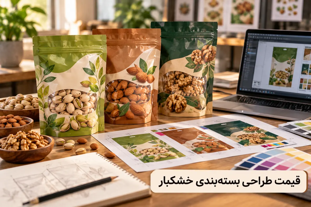 قیمت طراحی بسته بندی خشکبار