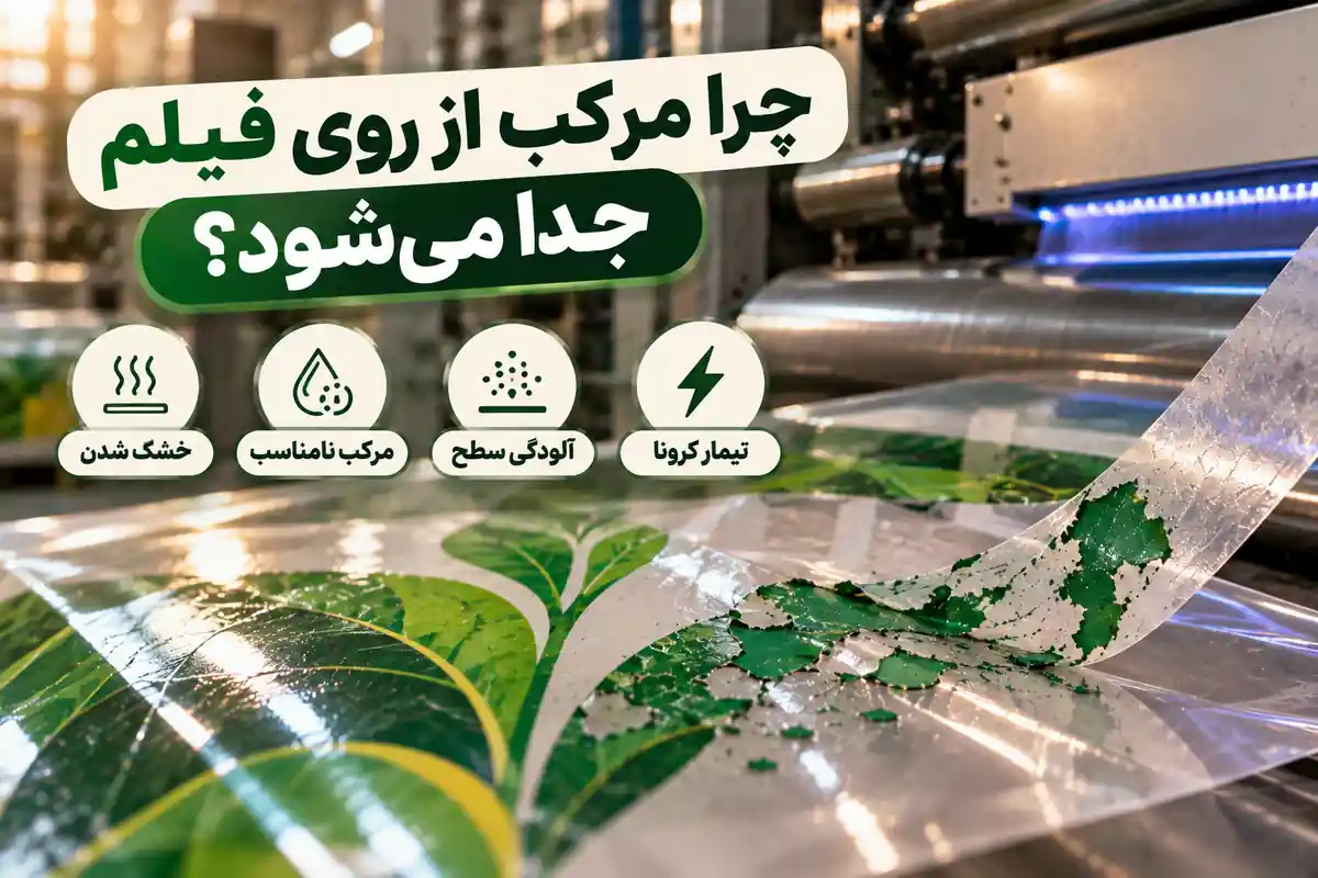 جدا شدن مرکب از روی فیلم پلاستیکی