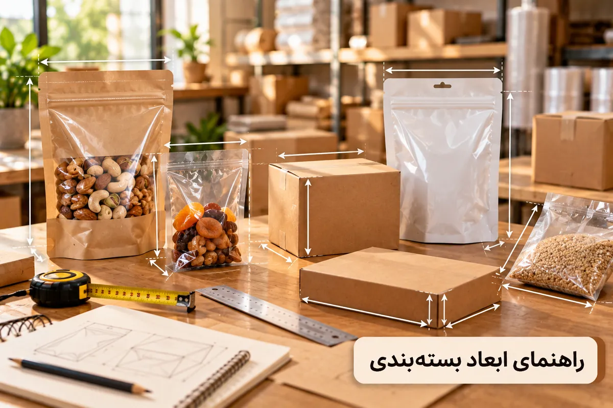 ابعاد بسته بندی