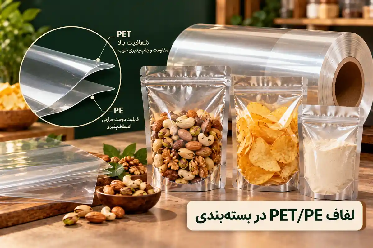 لفاف PET/PE در بسته‌بندی