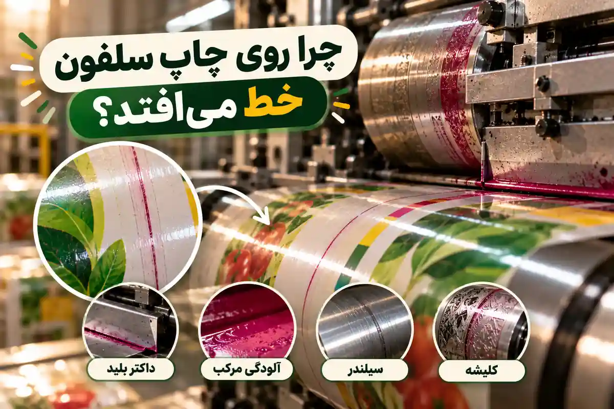 علت خط افتادن روی چاپ سلفون